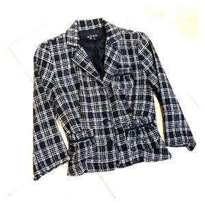 XOXO black and white plaid Jacket